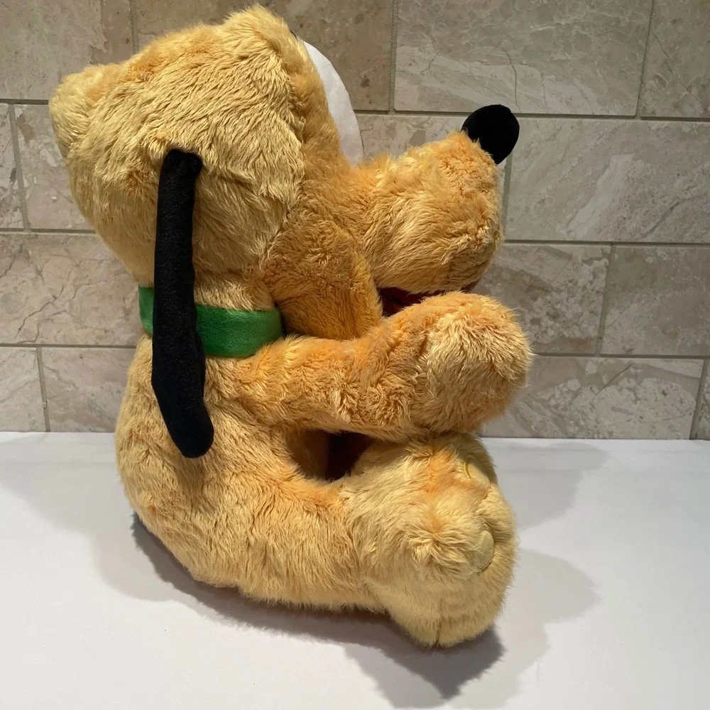 Disney‎ Parks Pluto Plush Sitting Stuffed Animal Dog Big Feet Souvenir 11